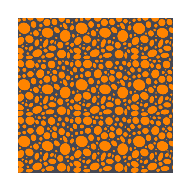 Orange dots on inkwell grey by A_using_colors