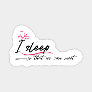 I sleep so that we can meet Magnet