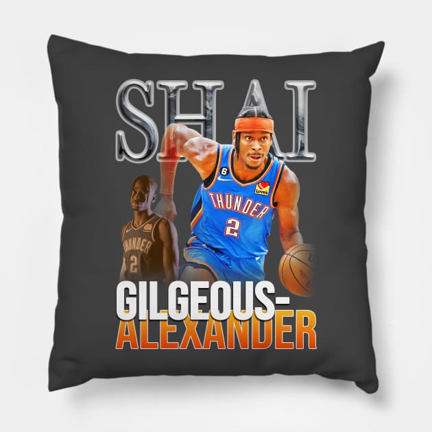 Shai Gilgeous-Alexander (SGA) Pillow by dsuss