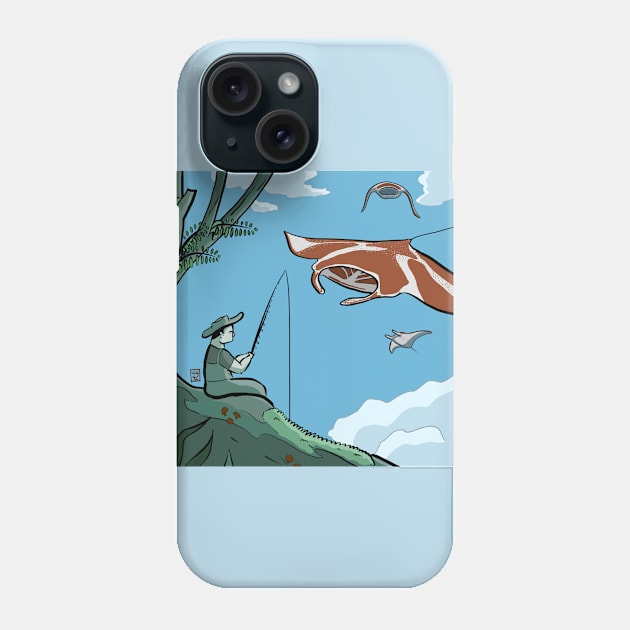 Fishing for Mantarays Phone Case by Warm Your Toes