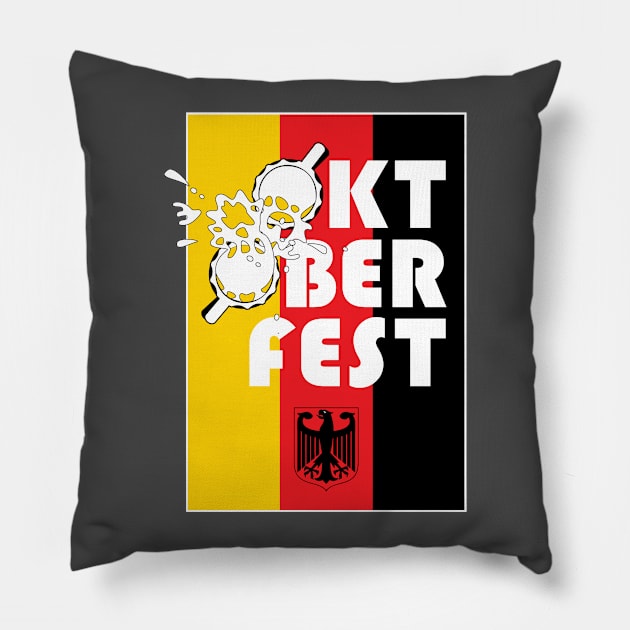 oktoberfest german flag mugs Pillow by atomguy