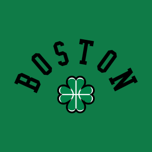 Boston Beantown Clover Basketball Fan T-Shirt: Show Your Pride for Boston & Hoops T-Shirt