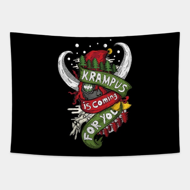 Krampus is coming Tapestry by Asky_Pratama
