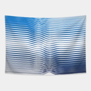 Ocean paint minimal waves blue Tapestry