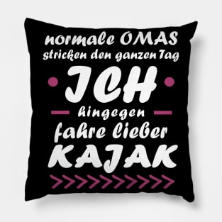 Kajak Sport Kanu Paddel Oma Geburtstags Geschenk Pillow