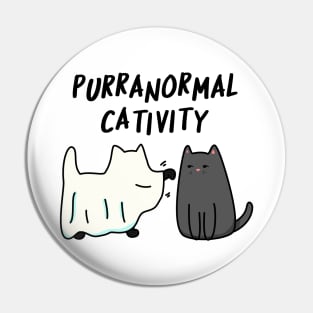 Purranormal Cativity Cute Halloween Cat Pun Pin