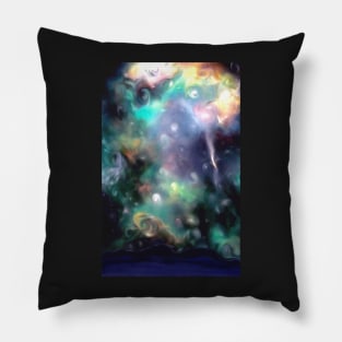 starry night nebula stars sky Pillow