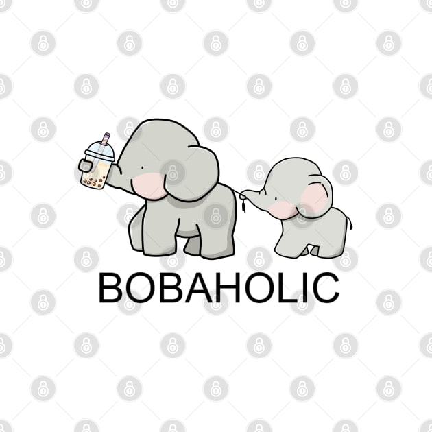 Cute Little Bobaholic Elephants Love Boba! by SirBobalot