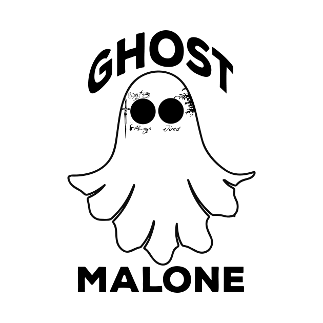 Funny Ghost Malone Cool Halloween by styleandlife