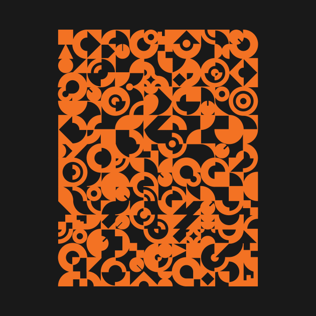 Electronic Musician Synthesizer Pattern Orange by Atomic Malibu