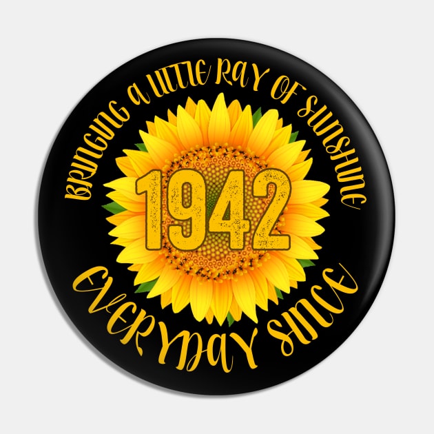 81st Birthday - Bringing A Little Ray Of Sunshine Since 1942 Pin by Kudostees