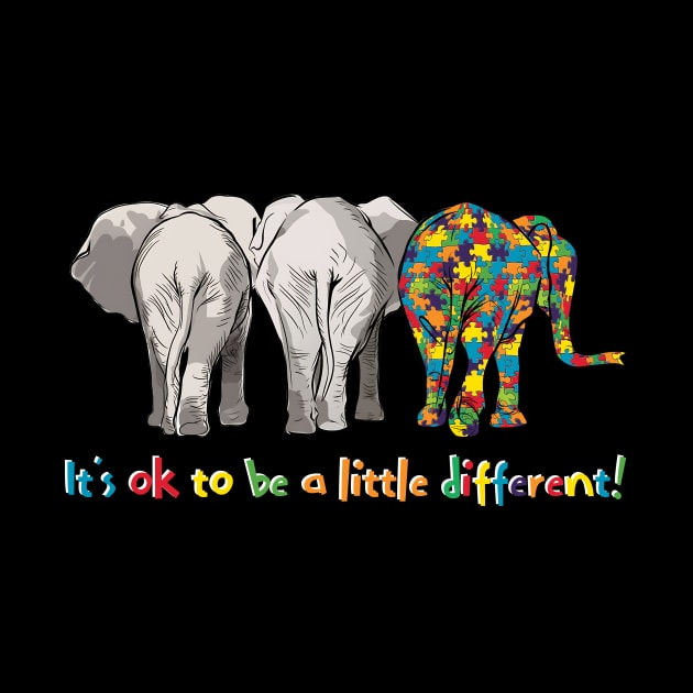 Elephant Autism It is Ok To Be Little Different by Bunzaji