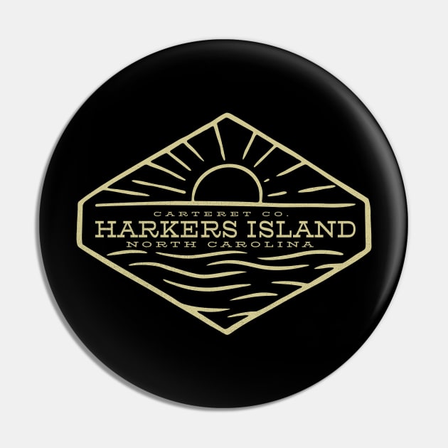 Harkers Island, NC Summertime Vacationing Ocean Sunrise Pin by Contentarama