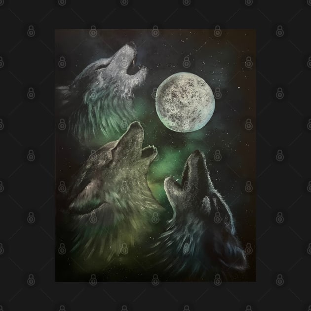 Wolves Howling at the Moon by J&S mason