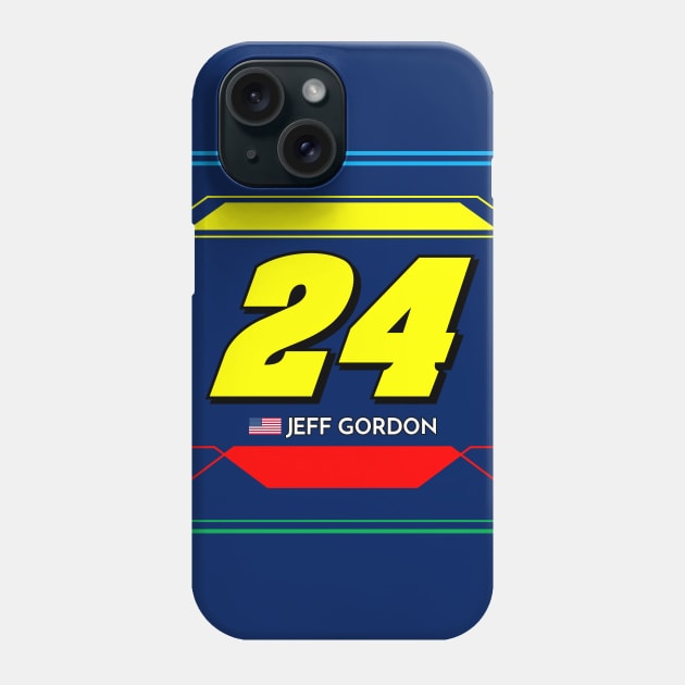 Jeff Gordon #24 NASCAR Design Phone Case by AR Designs 