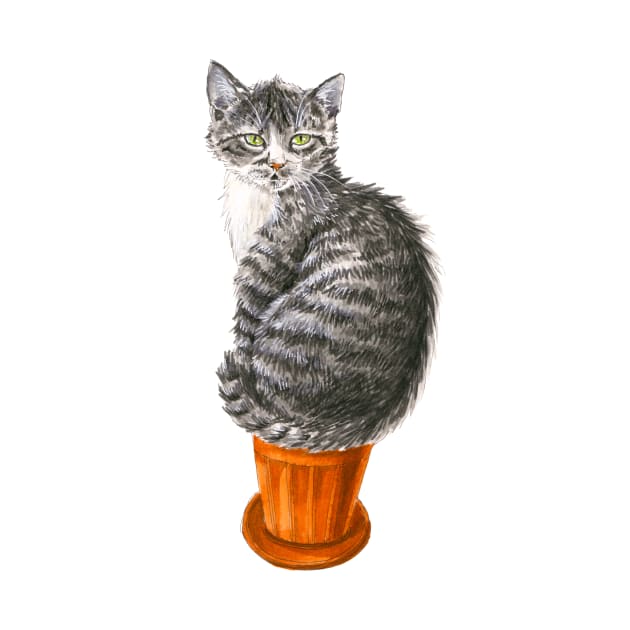 Potted cat by katerinamk