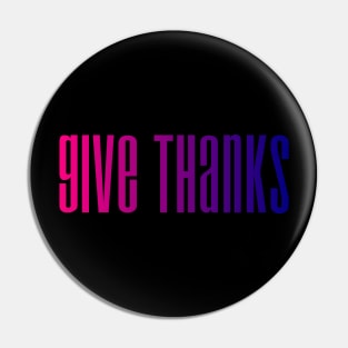 Give thanks Pin