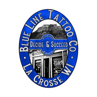 Blue Line Tattoo Decide and Succeed T-Shirt