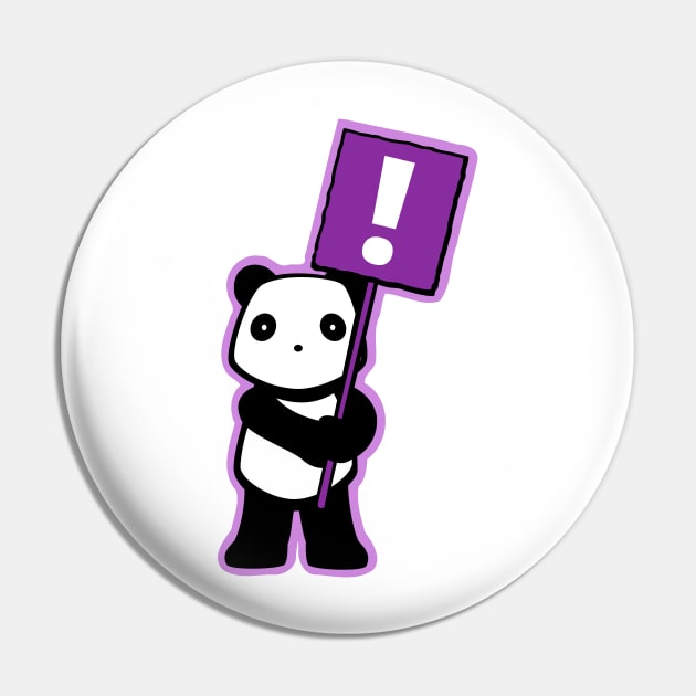 Politics Panda - Exclamation mark Pin by citypanda