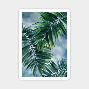 Palm Leaves Illustration  2 Magnet