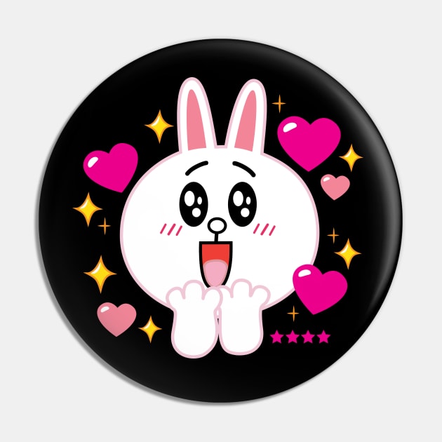 Cony Excited Pin by FinelyTooned