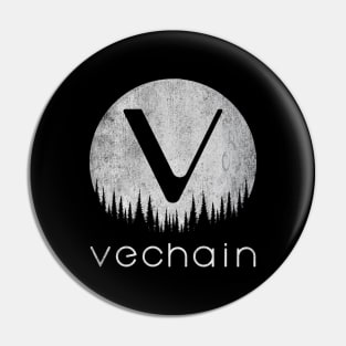 Vintage Vechain VET Coin To The Moon Crypto Token Cryptocurrency Wallet Birthday Gift For Men Women Kids Pin