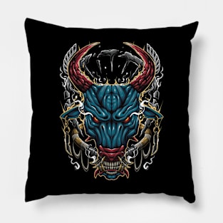 Red Horns Pillow