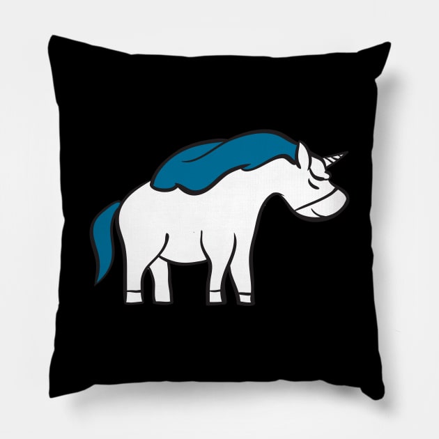 Unicorn In Daily Life Pillow by KsuAnn