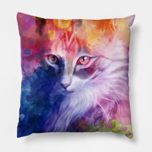 Colorful Cat Pillow