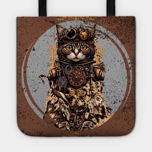 Steampunk Cat Portrait Tote