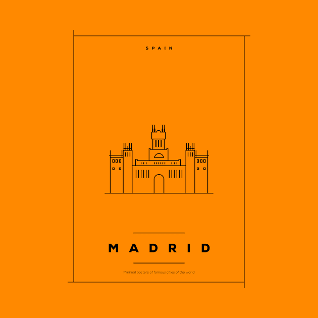 Madrid Minimal Poster by kursatunsal