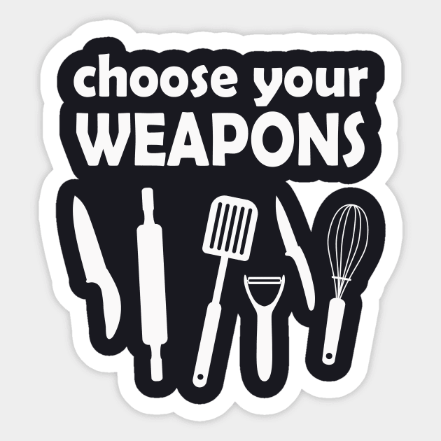 Kitchen utensils for cooking.' Sticker