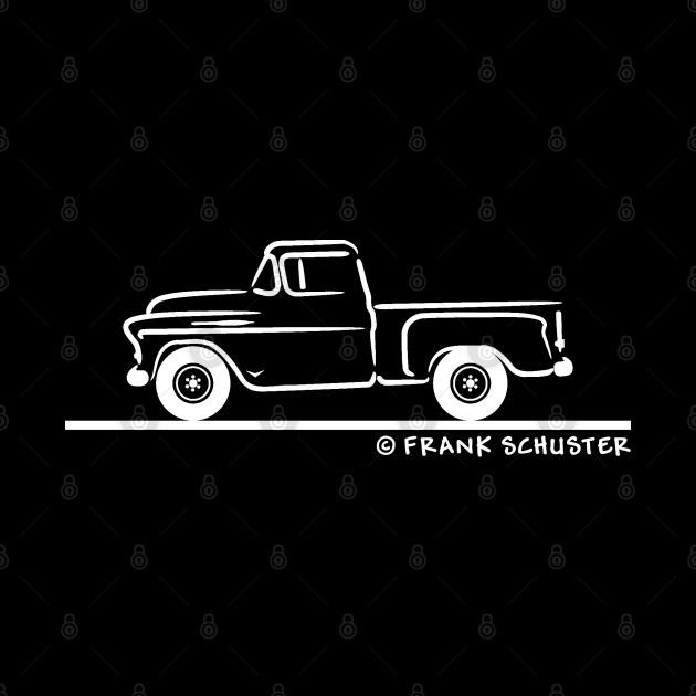 55 56 57 Chevrolet Pickup Truck White by PauHanaDesign