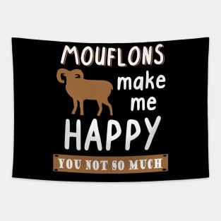 Mouflons make me happy saying kids women gift Tapestry