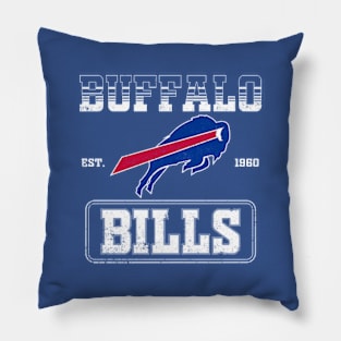 buffalo bills vintage Pillow