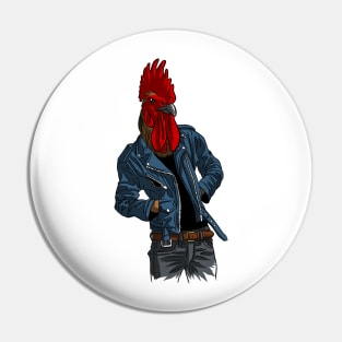 Rooster crest punk Pin