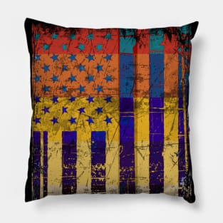 Retro American Flag Pillow