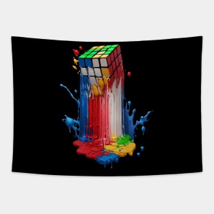 Melting Rubiks Cube Tapestry