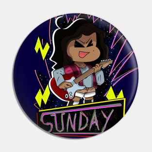 fnf Sunday graffiti Pin