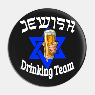 Jewish Drinking Team T-shirt Pin