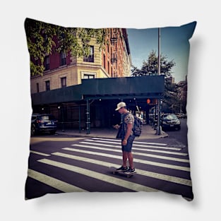 Harlem Skateboarding Manhattan NYC Pillow