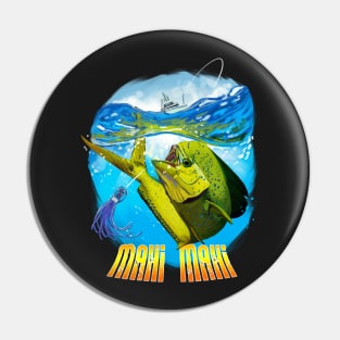 Mahi Mahi Fisherman Fishing Gift USA Fisherman Christmas Gift Pin