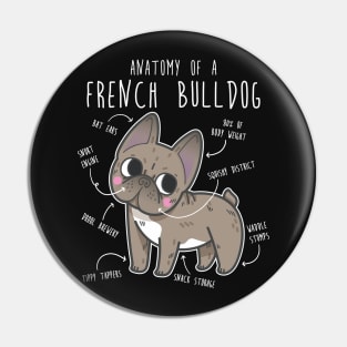 French Bulldog Anatomy Pin