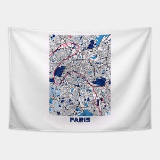 Paris - France MilkTea City Map Tapestry