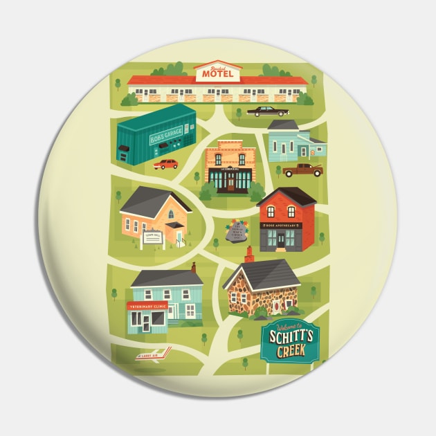 Schitt's Creek Town Map Pin by risarodil