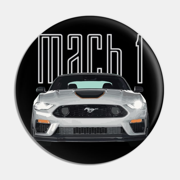 MACH 1 Mustang GT 5.0L V8 Performance Car Fighter Jet Gray STANCE Pin by cowtown_cowboy