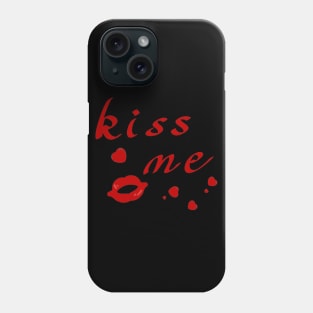 Kiss Me Hearts And Lips Phone Case