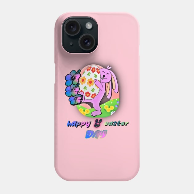 Happy Easter T-Shirt Bunny Rabbit Graphic Phone Case by luxardo ART