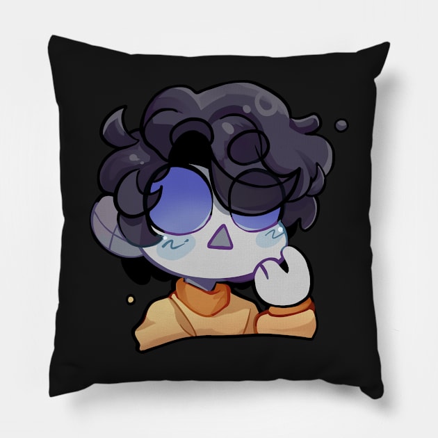 GHOSTBUR COLLECTION-chibi face Pillow by lillastarr