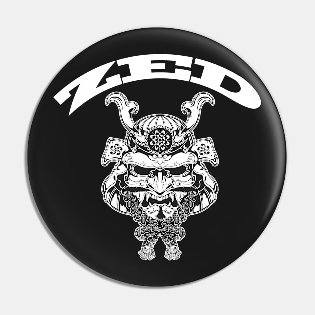 ZED - Japanese Warrior Pin by ZEDISDED